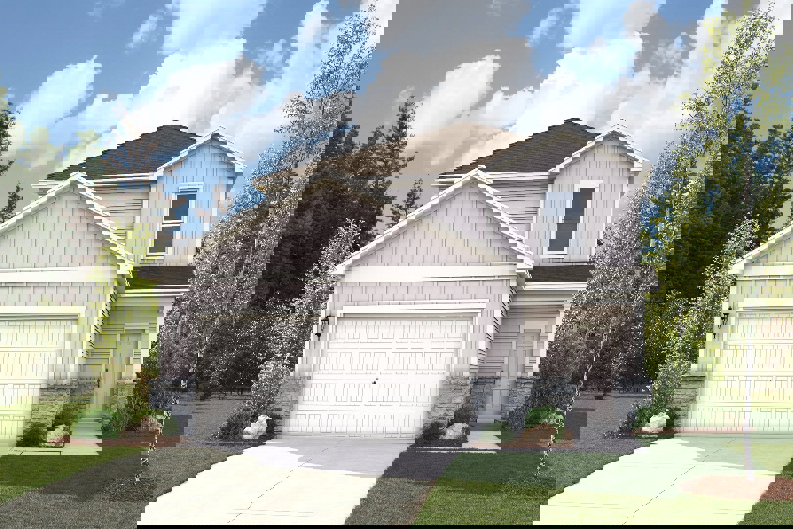 a view of a house with a yard