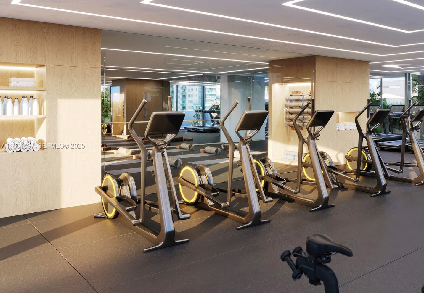 500 Alton Road, Unit 3602 Miami Beach, FL 33139 - Photo 32 of 33 a view of a room with gym equipment