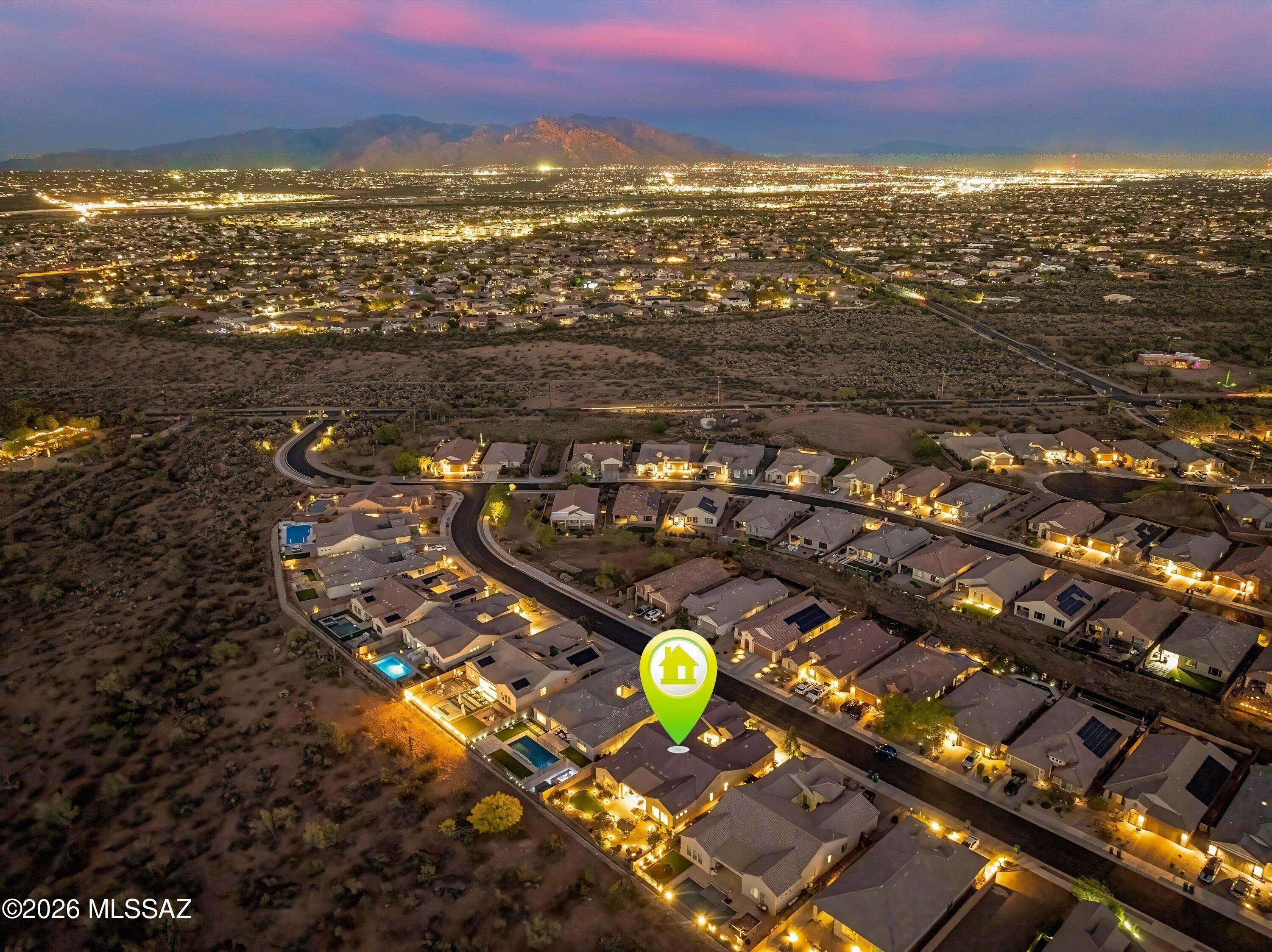 8489 North Lone Ranger Road Tucson, AZ 85743 - Photo 45 of 50 View of the city lights in the evenings.