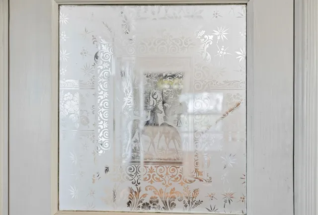 a workspace with furniture and window