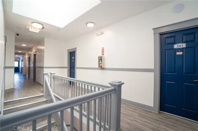 a view of hallway with stairs