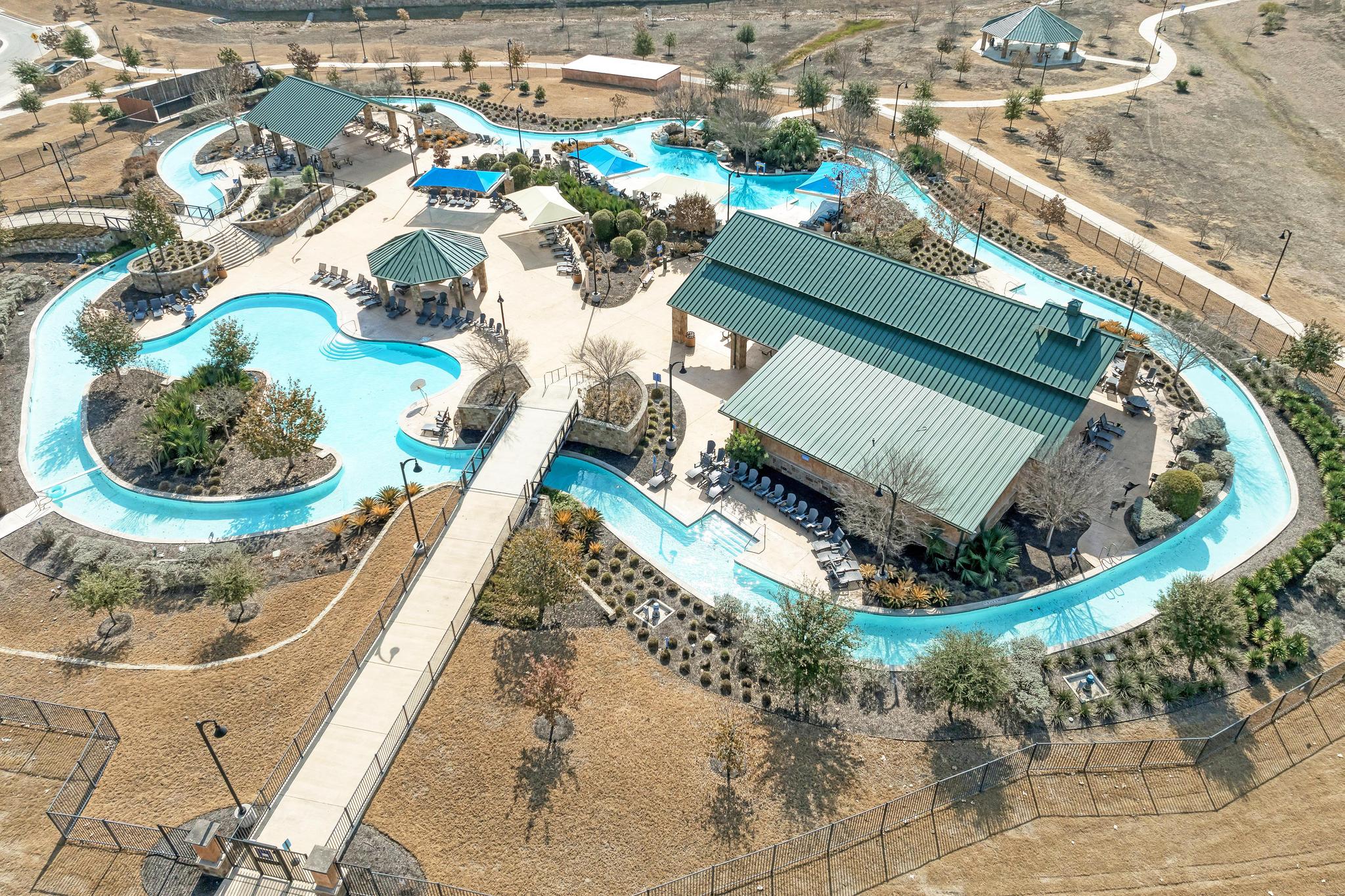 198 Rough Leaf Drive Buda, TX 78610 - Photo 35 of 38 Bird's eye view of a pool