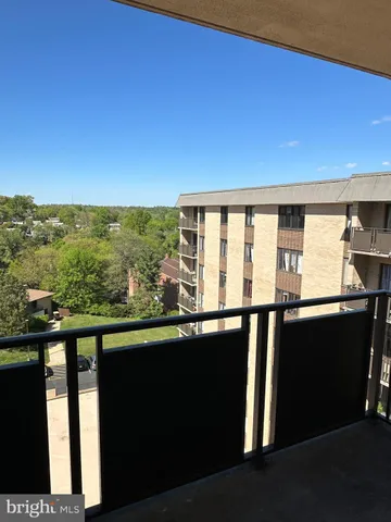 a view of a city from a balcony