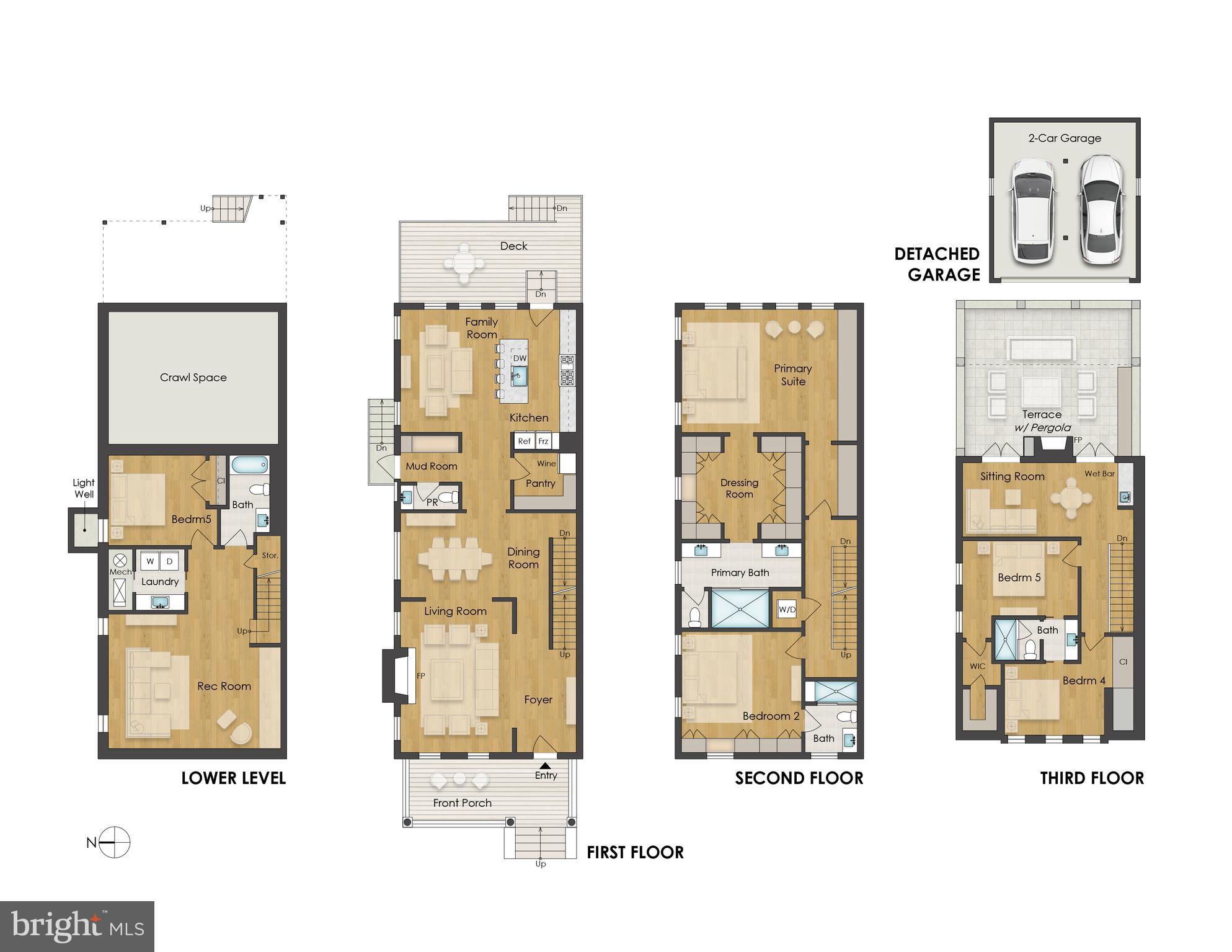 3107 34th Street Northwest Washington, DC 20008 - Photo 4 of 4 a black and white photo of a living room