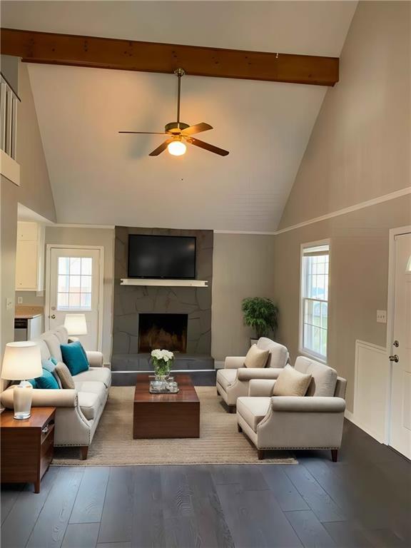 846 Idlewood Road Winder, GA 30680 - Photo 8 of 27 a living room with furniture and a fireplace