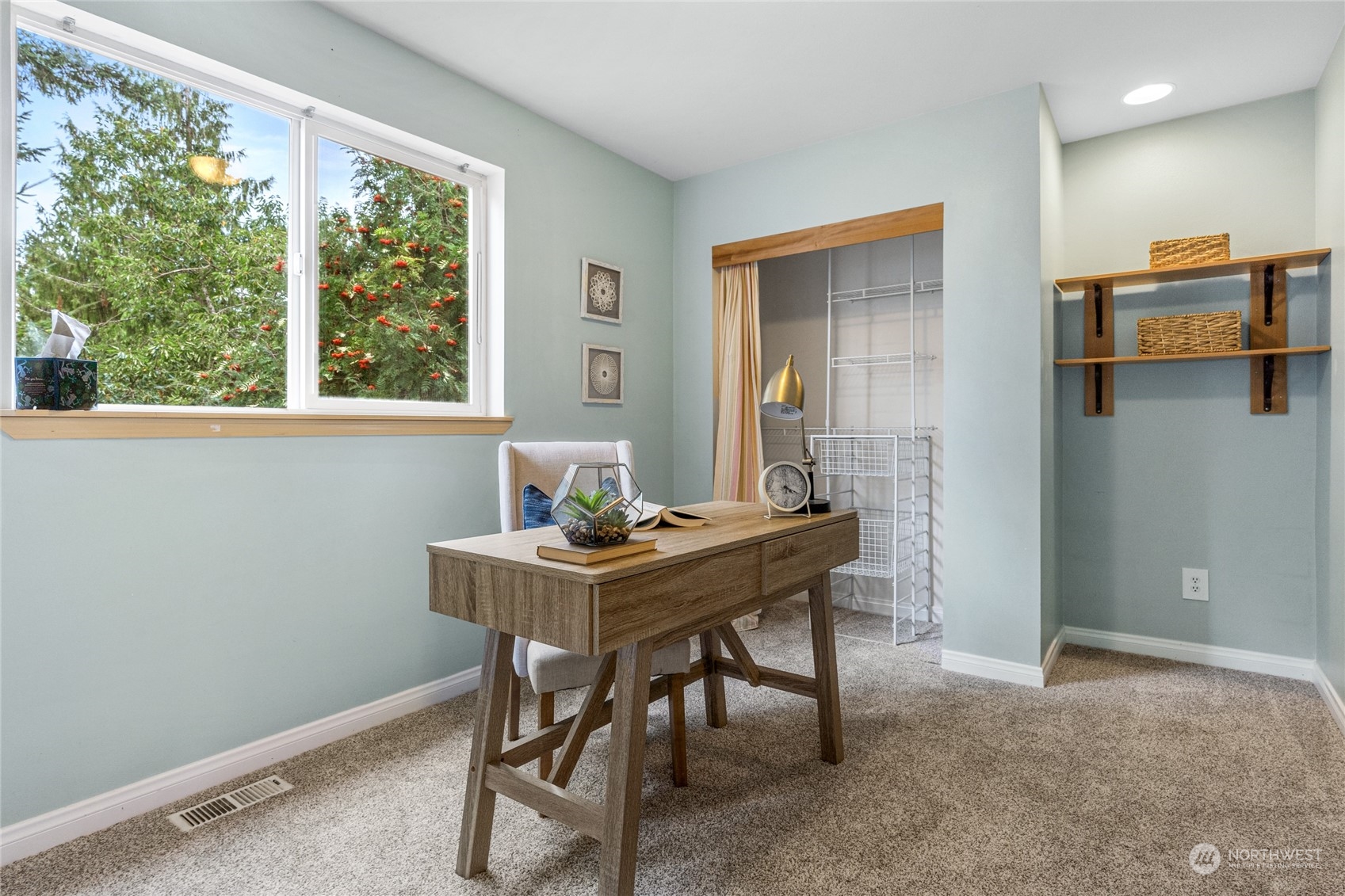 6712 Lower Ridge Road Everett, WA 98203 - Photo 27 of 34 a view of a workspace with furniture and a window