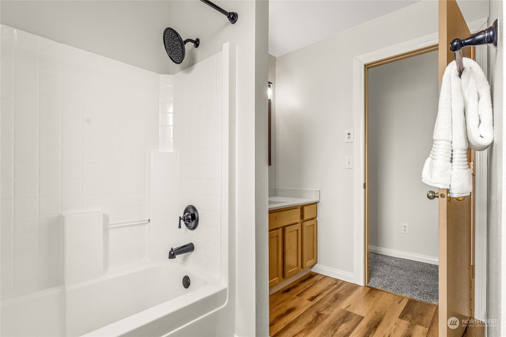 6712 Lower Ridge Road Everett, WA 98203 - Photo 29 of 34 a bathroom with a bathtub and shower