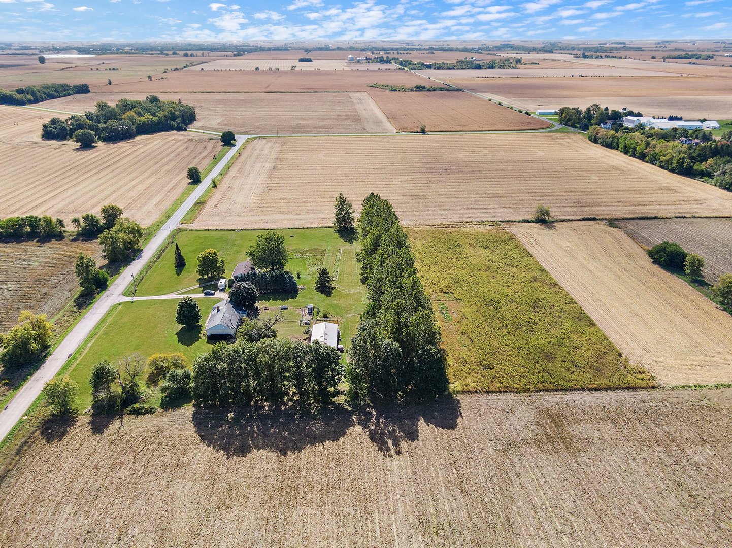 5815 Johnson Road Marengo, IL 60152 - Photo 30 of 30 an aerial view of a house with a yard and lake view