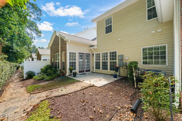 a house with a garden view