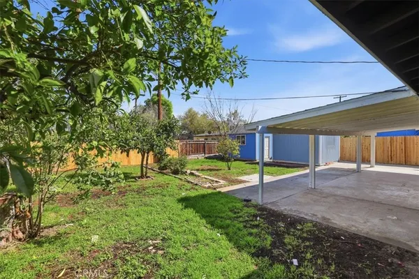 a view of a backyard