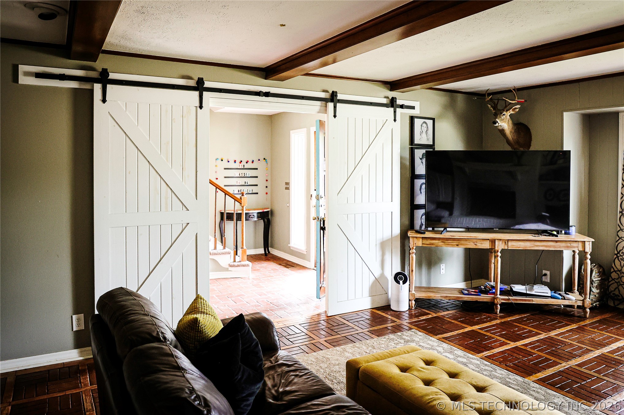 18 Dove Tree Road Wewoka, OK 74884 - Photo 11 of 65 Barn door from living room into entry