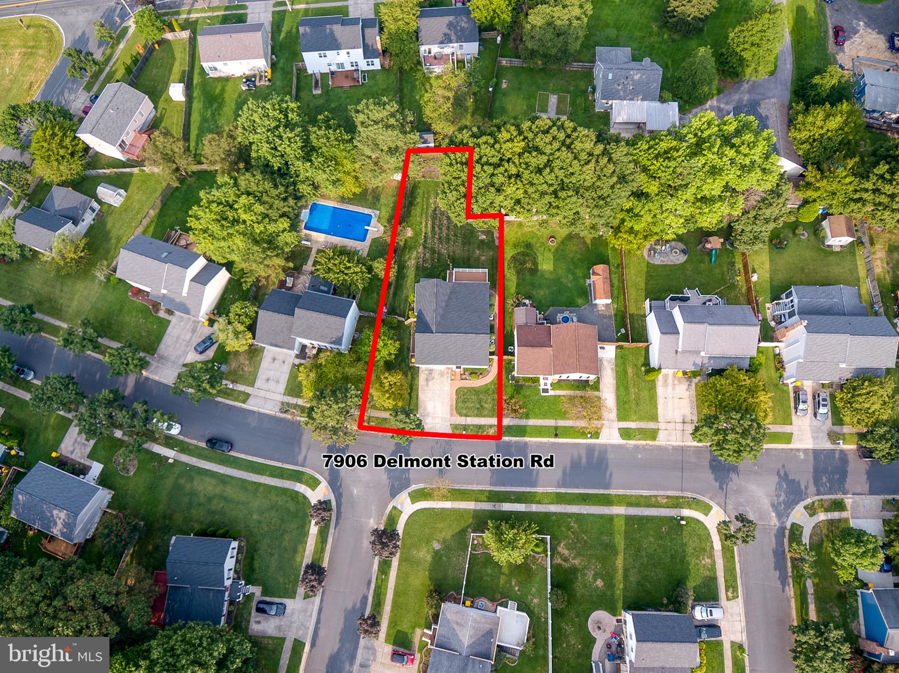 7906 Delmont Station Road Severn, MD 21144 - Photo 86 of 91 Location of house on lot