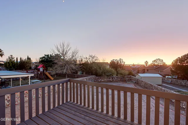 a view of a street from a balcony