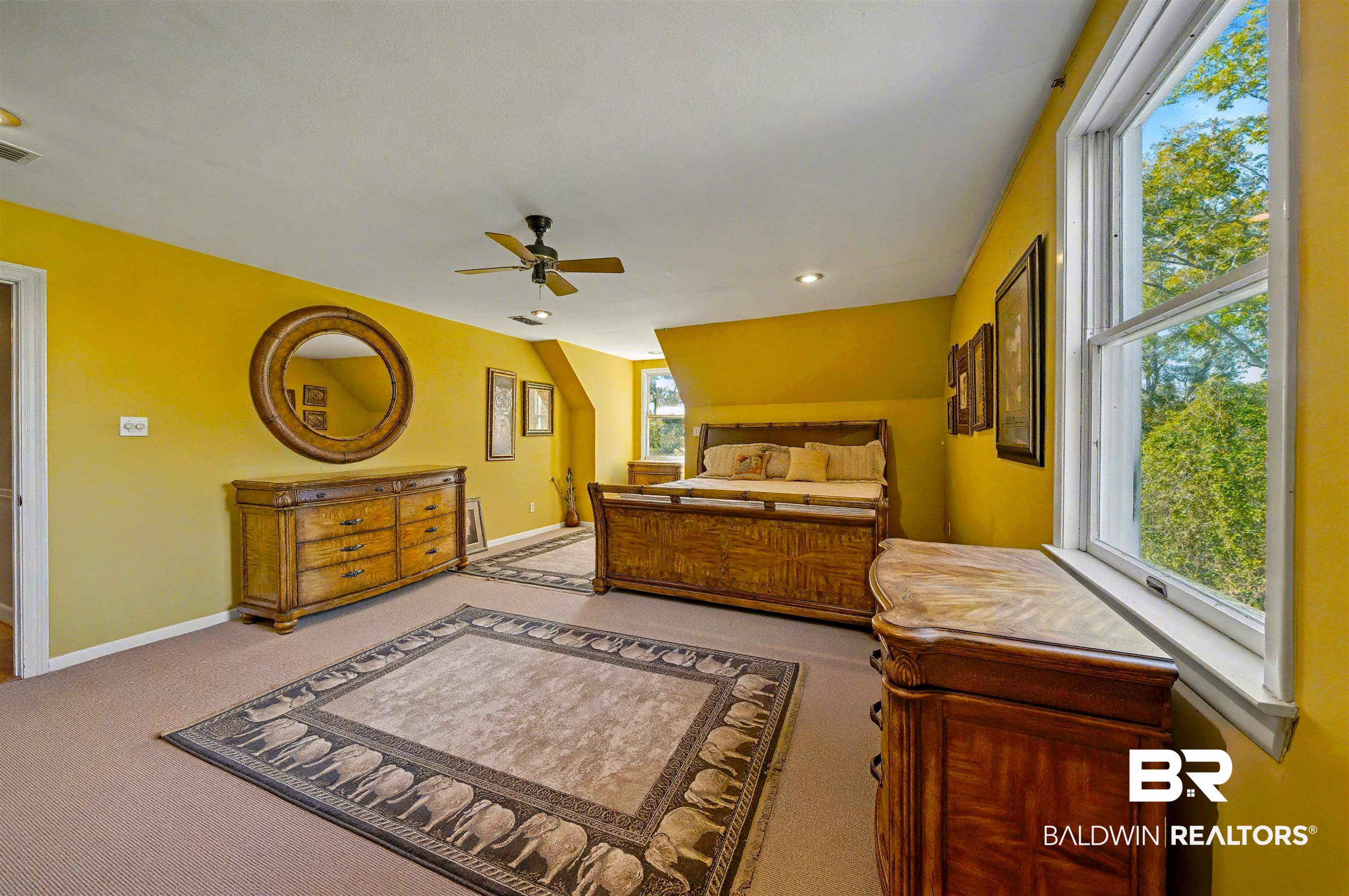 15810 County Road 73 Foley, AL 36535 - Photo 40 of 56 Bedroom featuring carpet flooring, ceiling fan, and recessed lighting