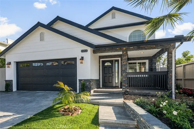 a side view of a porch