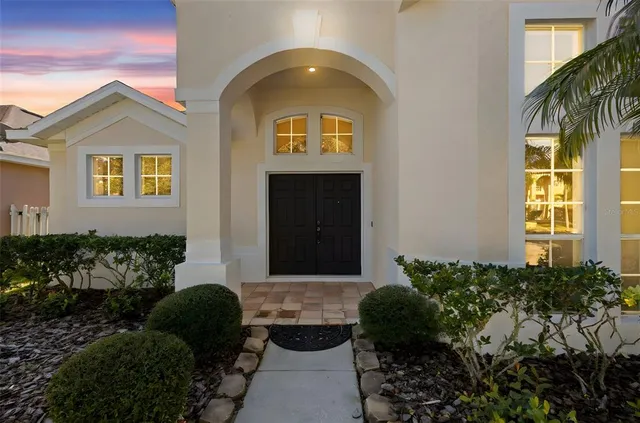 a front view of a house