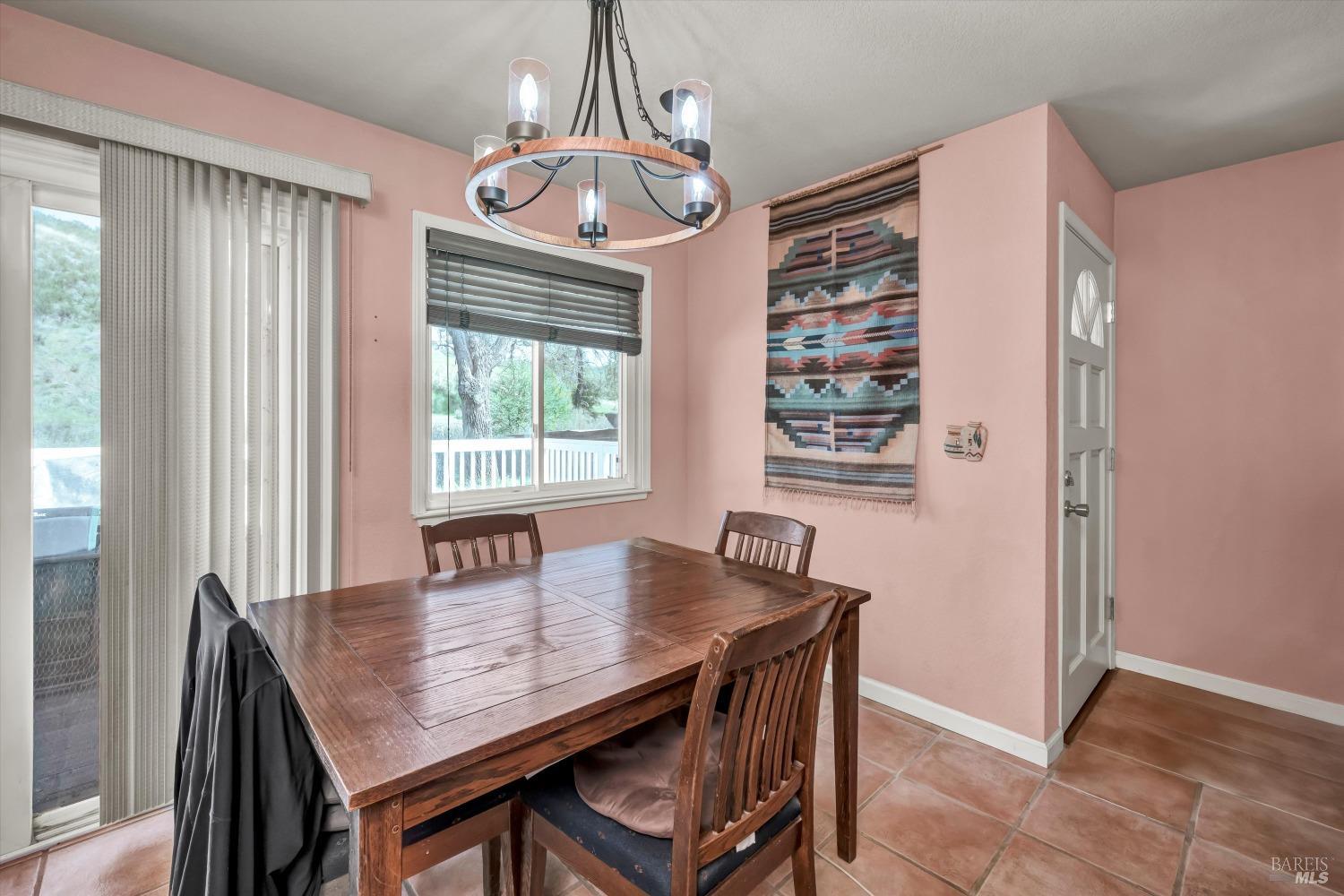 2230 Stagecoach Canyon Road Pope Valley, CA 94567 - Photo 6 of 29 a view of a dining room with furniture window and outside view