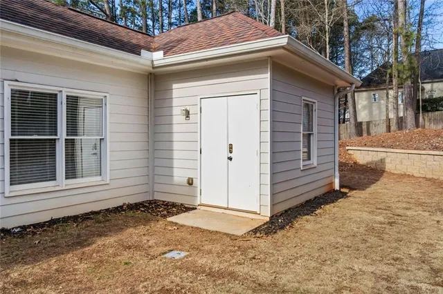 an aerial view of multiple house