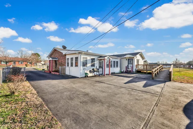 a view of a house with a patio