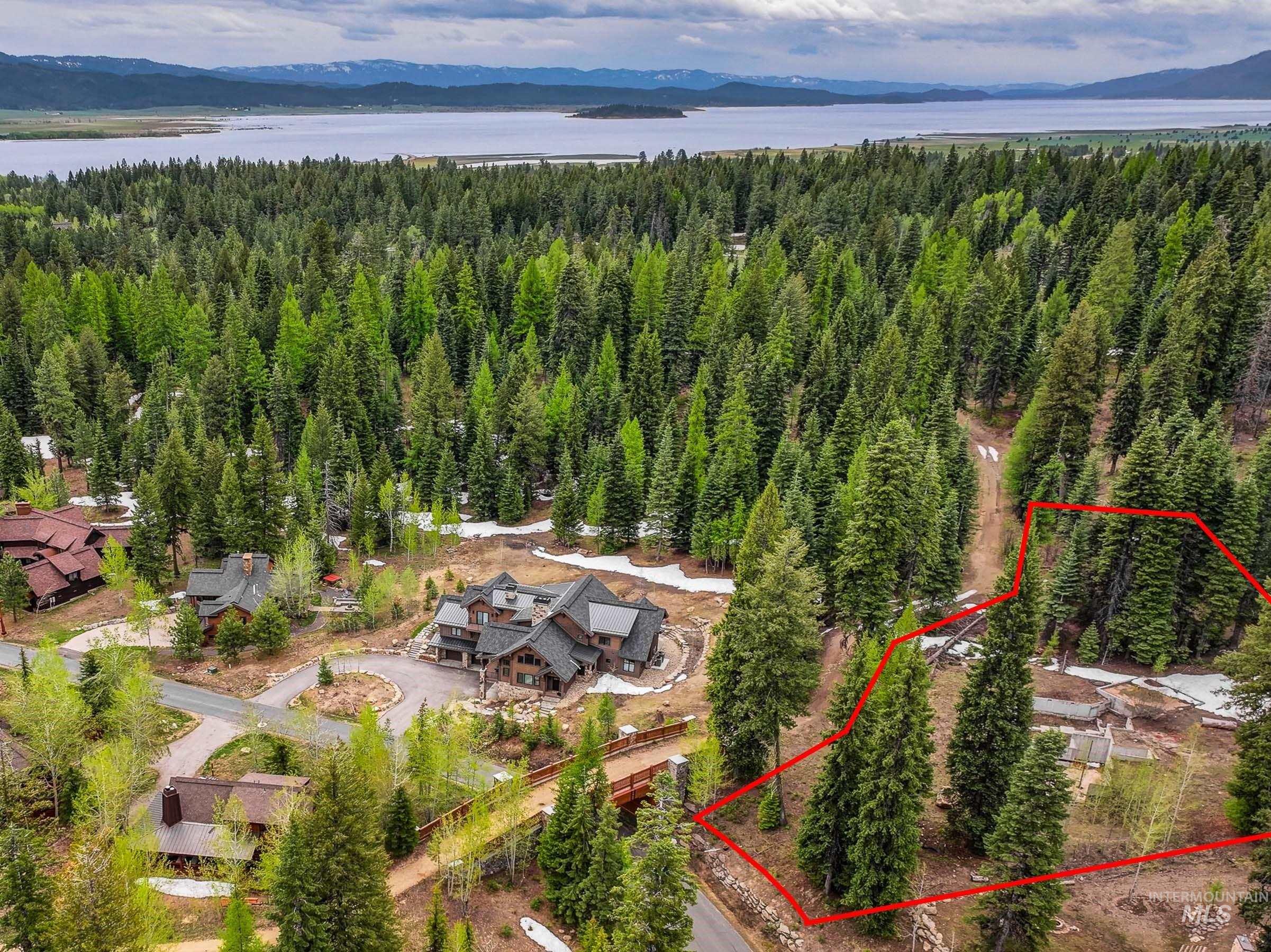 53 Pinnacle Court Cascade, ID 83611 - Photo 5 of 18 View of property location featuring property parcel outlined and a water and mountain view
