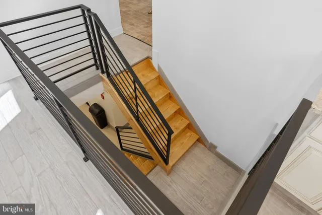 a view of a staircase