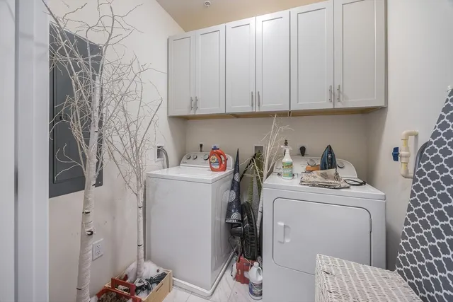 a car parked in parking space with stainless steel appliances