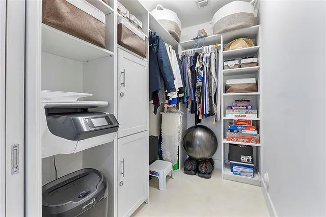 a view of a backyard with palm tree