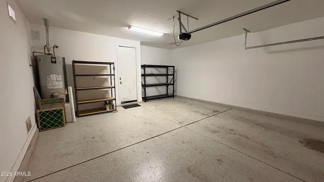a view of a garage room