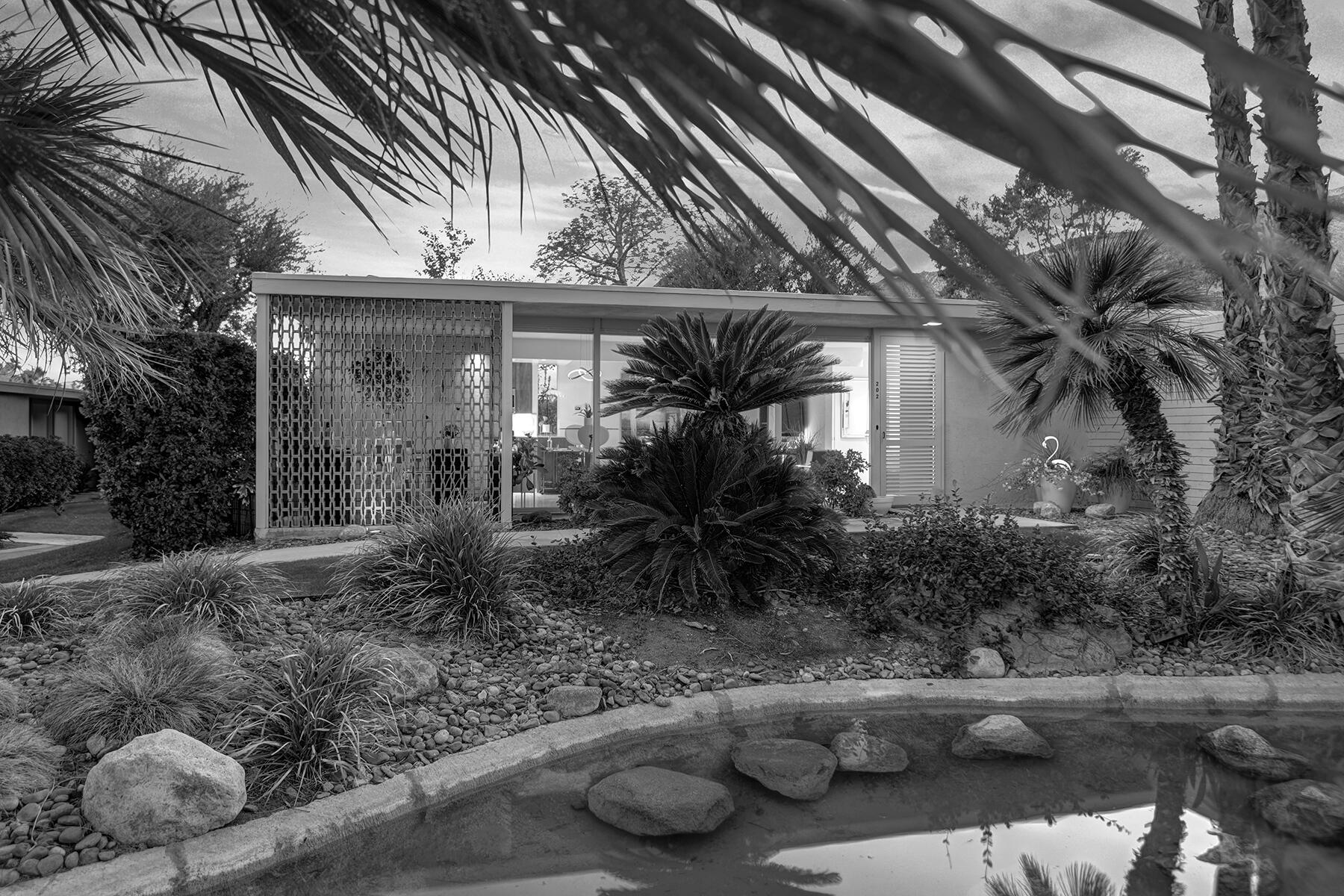 360 Cabrillo Road, Unit 202 Palm Springs, CA 92262 - Photo 1 of 49 ACROSS STREAM TO UNIT DUSK BW MLS