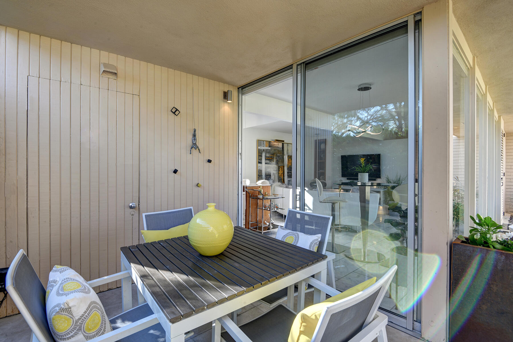 360 Cabrillo Road, Unit 202 Palm Springs, CA 92262 - Photo 27 of 49 BACK PATIO REVERSE IN MLS
