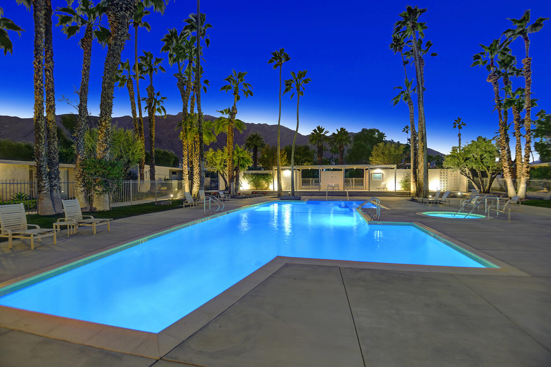 360 Cabrillo Road, Unit 202 Palm Springs, CA 92262 - Photo 38 of 49 POOL AND SPA NIGHT MLS