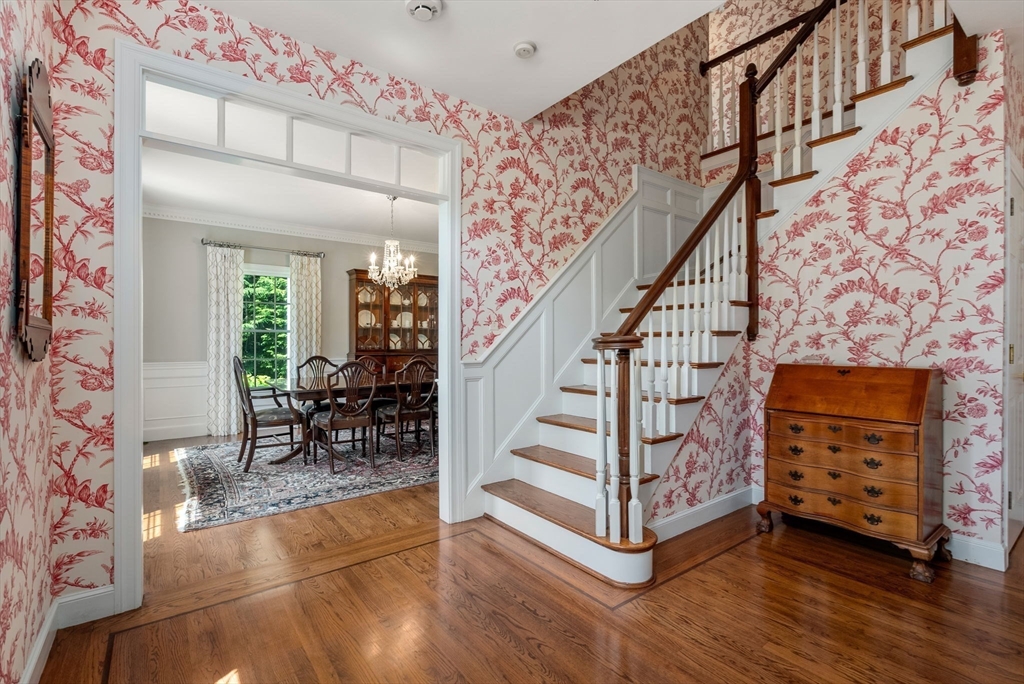 40 York Road Wayland, MA 01778 - Photo 9 of 37 a view of an entryway with wooden floor and a potted plant