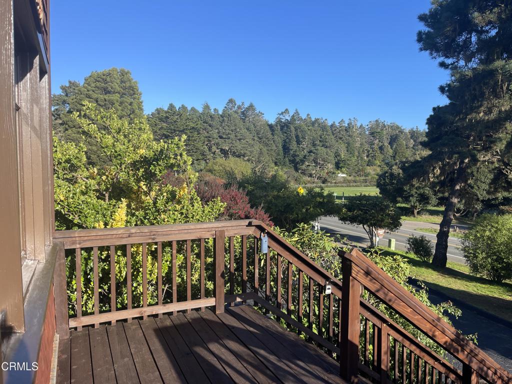 44920 Little Lake Road Mendocino, CA 95460 - Photo 61 of 62 a view of balcony with wooden floor and fence
