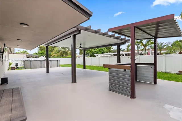 a view of stairs and yard