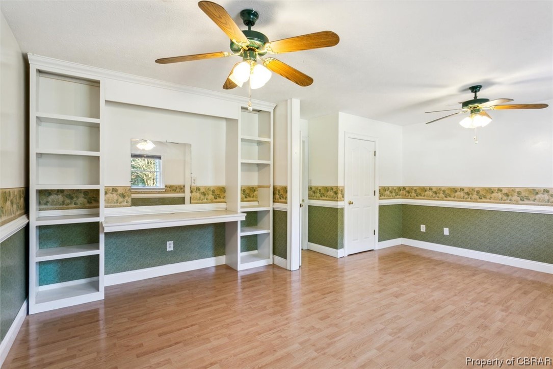 3255 Providence Road Hayes, VA 23072 - Photo 18 of 46 Bedroom 1 featuring ceiling fan and light hardwood / wood-style floors