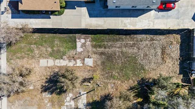 an aerial view of a house having outdoor space