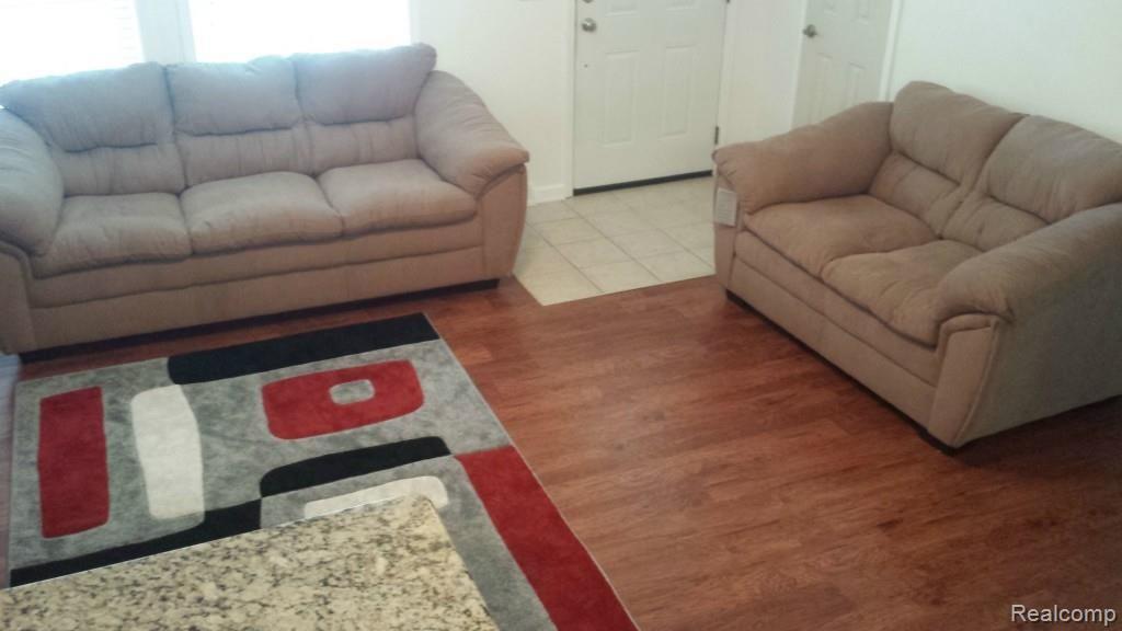 Living room from kitchen-bright and open!