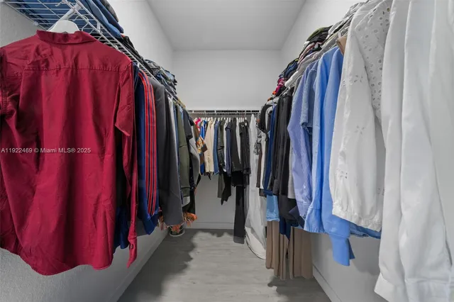 a view of a walk in closet