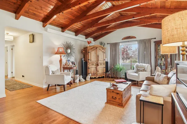 a living room filled with furniture