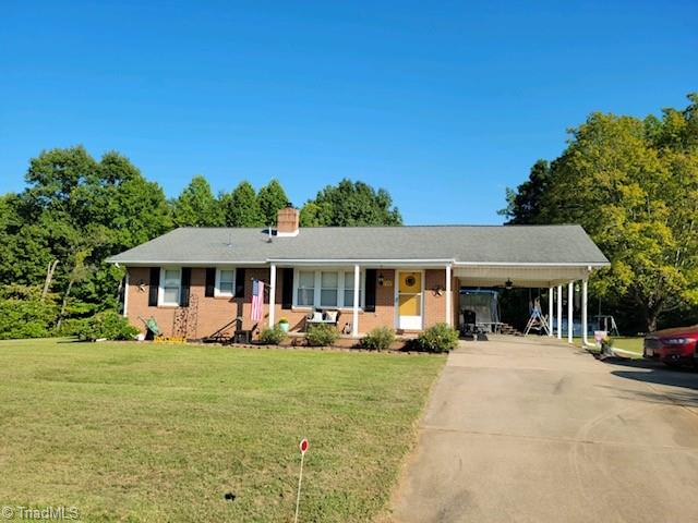 792 Anglin Mill Road Stoneville, NC 27048 - Photo 1 of 25 Brick Ranch with carport and Paved Circle drive
