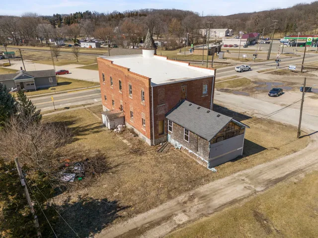 an aerial view of multiple house