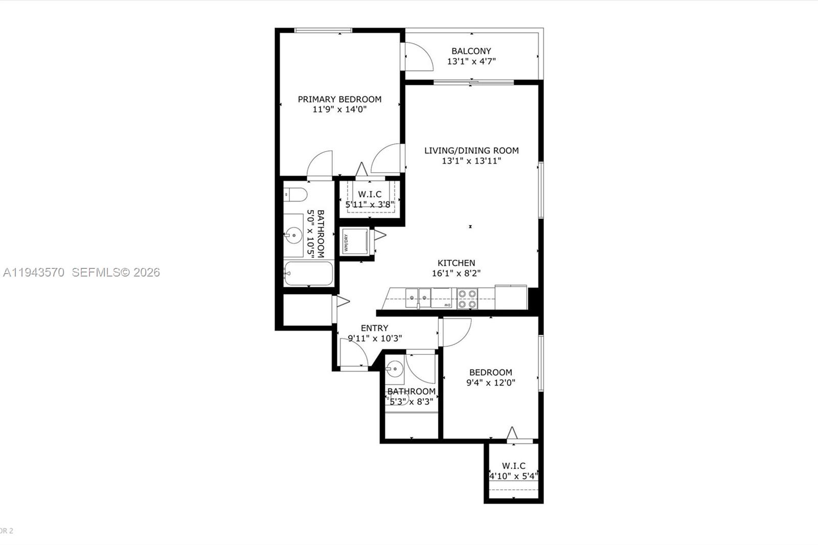 31 Southeast 6th Street, Unit 2008 Miami, FL 33131 - Photo 12 of 21 a picture of a floor plan