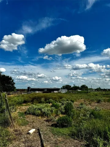 a view of a pathway both side of grassy field with shrub