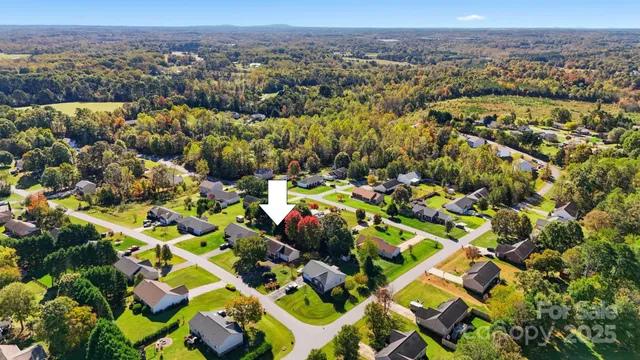 an aerial view of multiple house