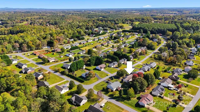 an aerial view of multiple house