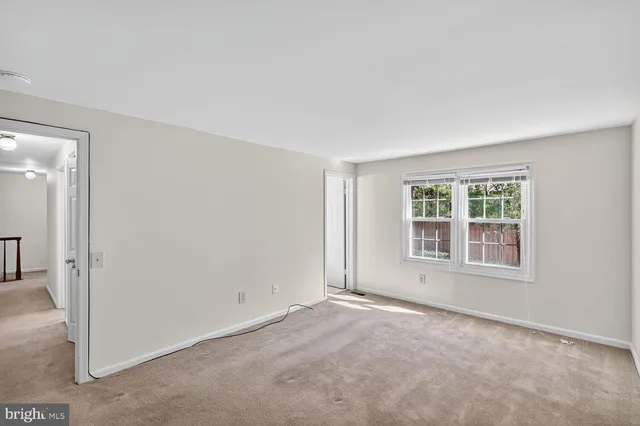 an empty room with a window