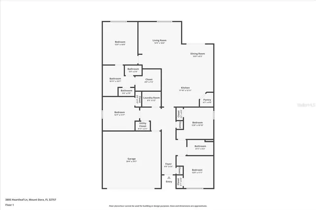 $368,500 | 3805 Heartleaf Lane, Mount Dora, FL 32757