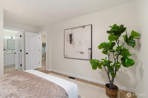 a view of a flower in a room