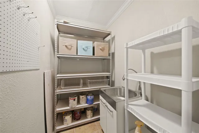 a room with storage and utility