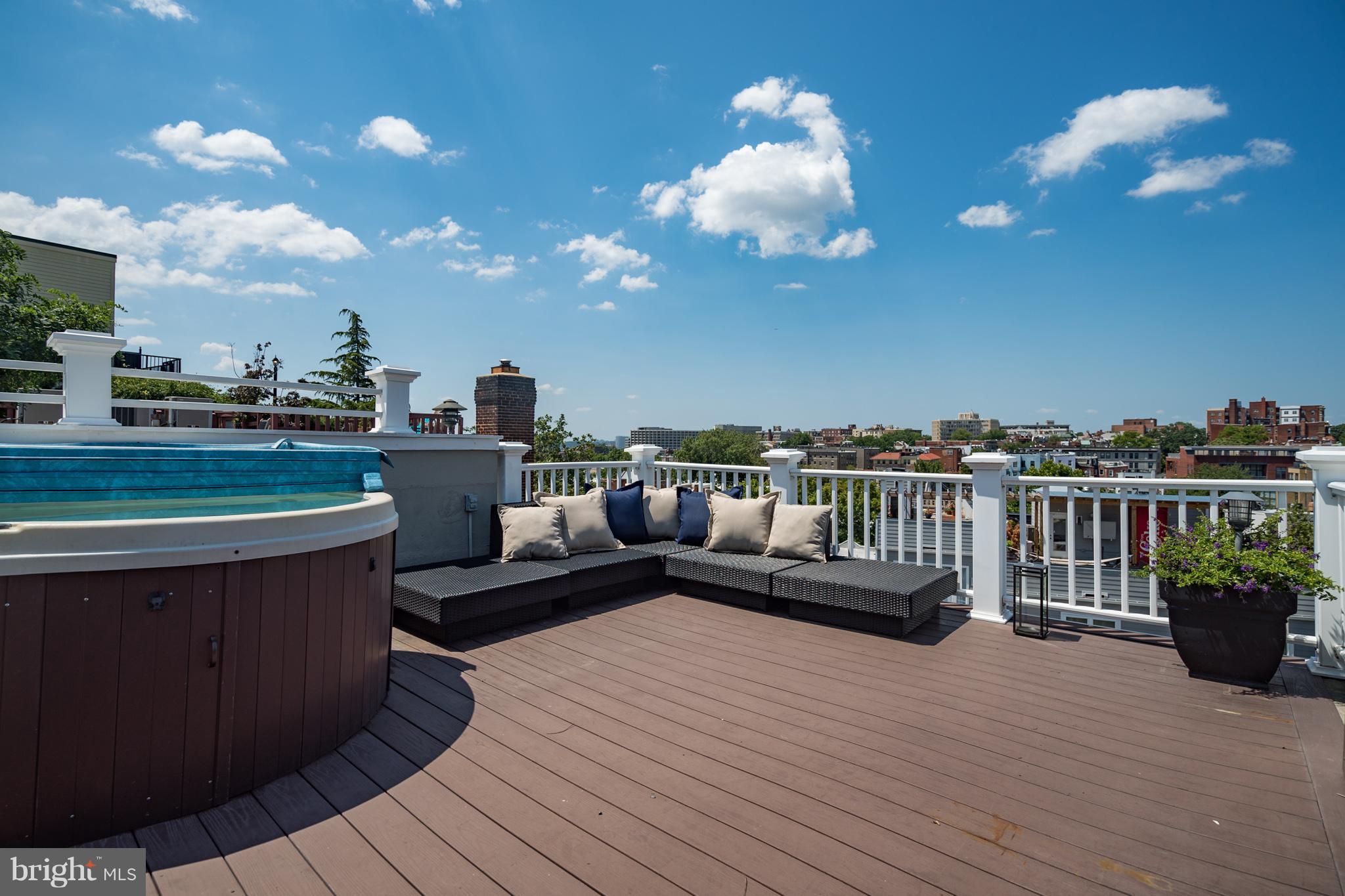 2302 17th Street Northwest Washington, DC 20009 - Photo 13 of 28 Beautiful Rooftop Deck with Hot Tub